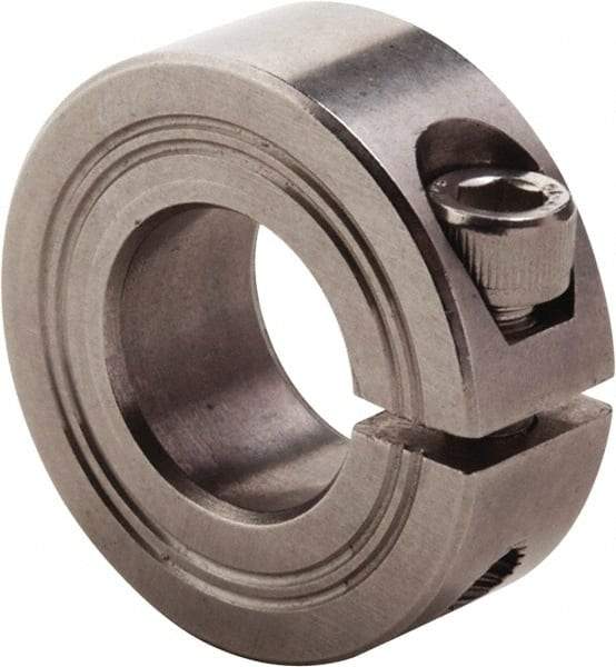 Climax Metal Products - 60mm Bore, Stainless Steel, One Piece Clamp Collar - 3-1/2" Outside Diam - A1 Tooling