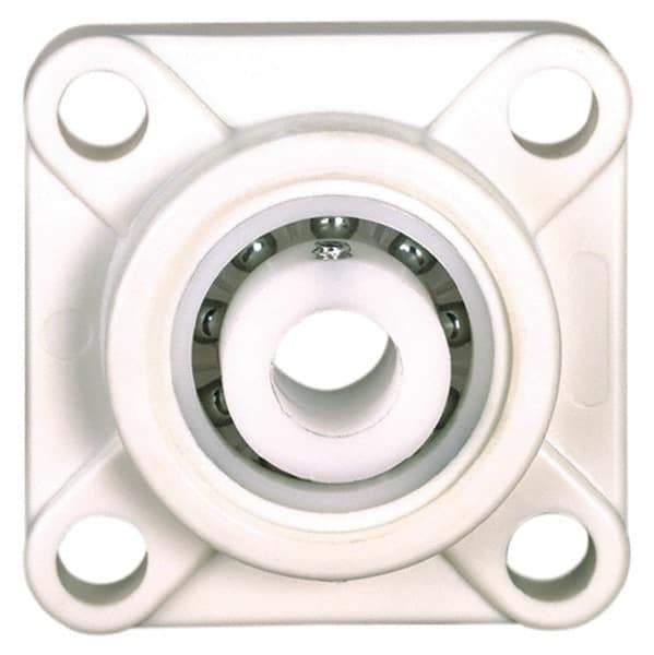 Made in USA - 3-25/64" OAL x 1-3/32" OAH Mounted Bearing/Pillow Block - 78 Lb Dyn Cap, Polyester - A1 Tooling