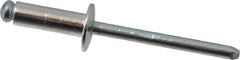 RivetKing - Size 66 Dome Head Aluminum Open End Blind Rivet - Steel Mandrel, 0.251" to 3/8" Grip, 3/8" Head Diam, 0.192" to 0.196" Hole Diam, 0.575" Length Under Head, 3/16" Body Diam - A1 Tooling