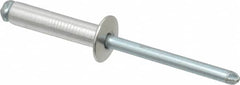 RivetKing - Size 610 Dome Head Aluminum Open End Blind Rivet - Steel Mandrel, 0.501" to 5/8" Grip, 3/8" Head Diam, 0.192" to 0.196" Hole Diam, 0.825" Length Under Head, 3/16" Body Diam - A1 Tooling