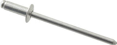 RivetKing - Size 43 Dome Head Aluminum Open End Blind Rivet - Aluminum Mandrel, 0.126" to 0.187" Grip, 1/4" Head Diam, 0.129" to 0.133" Hole Diam, 0.337" Length Under Head, 1/8" Body Diam - A1 Tooling