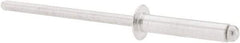 RivetKing - Size 48 Dome Head Aluminum Open End Blind Rivet - Aluminum Mandrel, 0.376" to 1/2" Grip, 1/4" Head Diam, 0.129" to 0.133" Hole Diam, 0.65" Length Under Head, 1/8" Body Diam - A1 Tooling