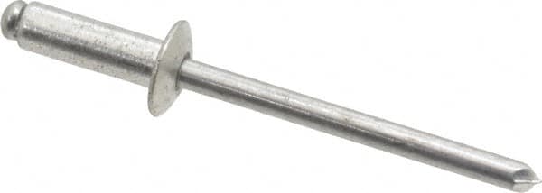 RivetKing - Size 66 Dome Head Aluminum Open End Blind Rivet - Aluminum Mandrel, 0.251" to 3/8" Grip, 3/8" Head Diam, 0.192" to 0.198" Hole Diam, 0.575" Length Under Head, 3/16" Body Diam - A1 Tooling