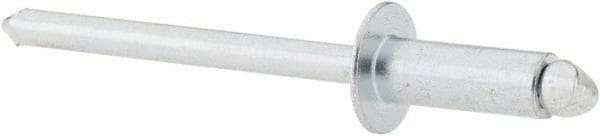 RivetKing - Size 54 Dome Head Steel Open End Blind Rivet - Steel Mandrel, 0.188" to 1/4" Grip, 0.312" Head Diam, 0.16" to 0.164" Hole Diam, 0.425" Length Under Head, 5/32" Body Diam - A1 Tooling