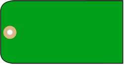 NMC - 2-1/8" High x 4-1/4" Long, Safety & Facility Blank Tag - 1 Side, Green Cardstock - A1 Tooling