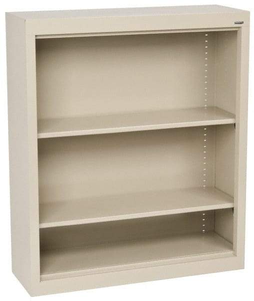 Sandusky Atlantic - 2 Shelf, 42" High x 36" Wide Bookcase - 12" Deep, Steel, Putty - A1 Tooling