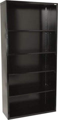 Sandusky Atlantic - 4 Shelf, 72" High x 36" Wide Bookcase - 12" Deep, Steel, Black - A1 Tooling