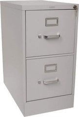 Hon - 15" Wide x 29" High x 25" Deep, 2 Drawer Vertical File with Lock - Steel, Light Gray - A1 Tooling