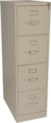 Hon - 15" Wide x 52" High x 25" Deep, 4 Drawer Vertical File with Lock - Steel, Putty - A1 Tooling