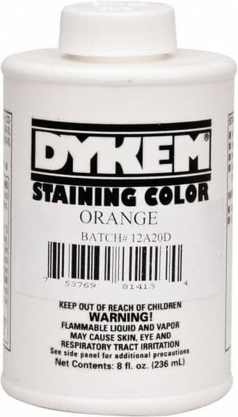 Dykem - 8 Ounce Orange Staining Color - Brush in Cap Container - A1 Tooling