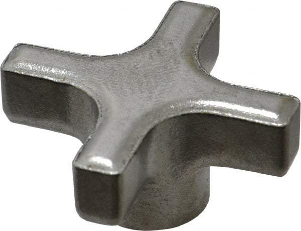 Made in USA - 2" Head Diam, 4 Point Lobed Knob - Steel - A1 Tooling