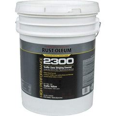 Rust-Oleum - 5 Gal Traffic Yellow Flat Finish Striping Paint - 410 to 540 Sq Ft per Gal, Interior/Exterior - A1 Tooling