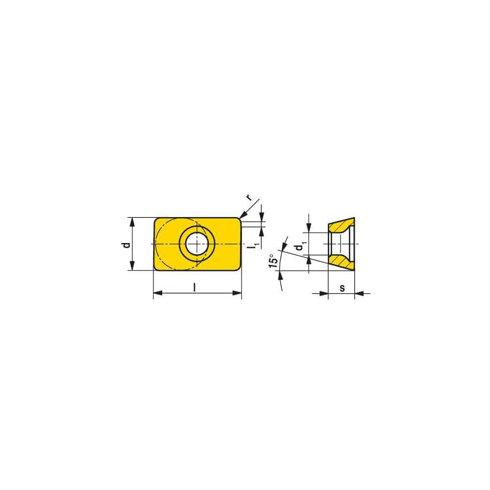 Milling Insert:  LDFT 150432SR-33 CTPM240,  CTPM240,  Solid Carbide N/A Finish,