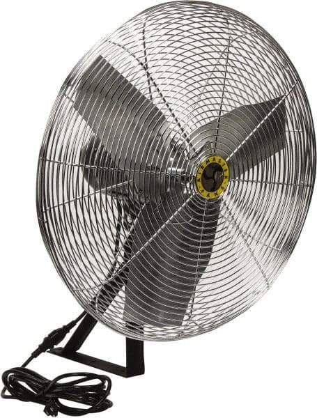 Airmaster - 24" Blade, 1/4 hp, 2,820, 4,020 & 5,220 CFM, Industrial Circulation Fan - Wall/Ceiling Mount, 115 Volts, 2 Speed - A1 Tooling