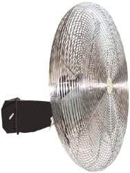 Airmaster - 24" Blade, 5,548 Max CFM, Single Phase Oscillating Wall Mounting Fan - 3.2 Amps, 115 Volts, 3 Speed - A1 Tooling