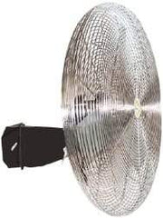 Airmaster - 30" Blade, 7,794 Max CFM, Single Phase Oscillating Wall Mounting Fan - 3.2 Amps, 115 Volts, 3 Speed - A1 Tooling