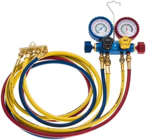 Imperial - 4 Valve Manifold Gauge - With 4 x 5' Hose - A1 Tooling