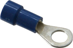 Made in USA - 16-14 AWG Fully Insulated Crimp Connection Circular Ring Terminal - #10 Stud, Copper Contact - A1 Tooling