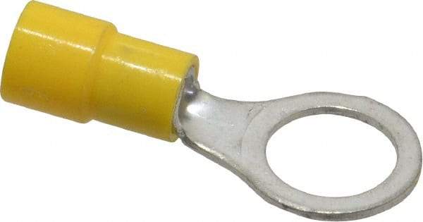 Made in USA - 12-10 AWG Fully Insulated Crimp Connection Circular Ring Terminal - 3/8" Stud, Copper Contact - A1 Tooling