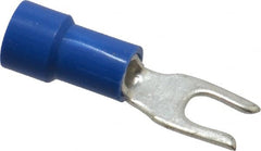 Made in USA - #6 Stud, 16 to 14 AWG Compatible, Fully Insulated, Crimp Connection, Standard Fork Terminal - A1 Tooling