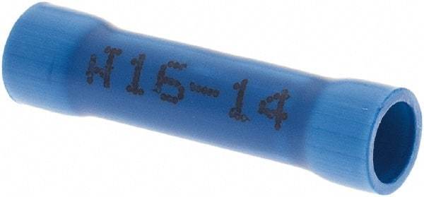 Made in USA - 16 to 14 AWG Compatible, Butt Splice Terminal - Blue - A1 Tooling