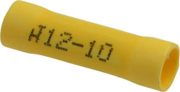 Made in USA - 12 to 10 AWG Compatible, Butt Splice Terminal - Yellow - A1 Tooling