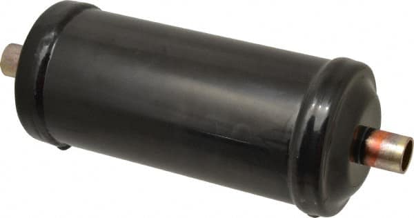 Parker - 5/8" Connection, 3" Diam, 9.24" Long, Refrigeration Liquid Line Filter Dryer - 7-3/4" Cutout Length, 361 Drops Water Capacity - A1 Tooling