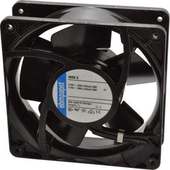 EBM Papst - 115 Volts, AC, 106 CFM, Square Tube Axial Fan - 0.16 Amp Rating, 119mm High x 119mm Wide x 1-1/2" Deep - A1 Tooling