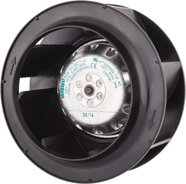 EBM Papst - Direct Drive, 170 CFM, Blower - 115 Volts, 3,150 RPM - A1 Tooling