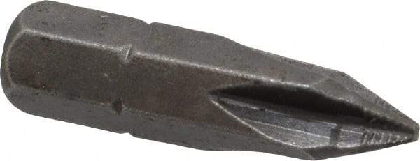 Apex - #1, Hex Drive Phillips ACR Screwdriver Bit - 1/4" Drive, 1" OAL - A1 Tooling