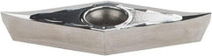 Iscar - VCGT330 AS Grade IC20 Carbide Turning Insert - Uncoated, 35° Diamond, 3/8" Inscr Circle, 3/16" Thick, 0.0079" Corner Radius - A1 Tooling