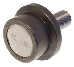 Osborn International - 2-1/4" Roller Diam x 1-11/16" Width, 7/8" Stud Diam x 2" Length, Flanged Concentric Stud Load Runner - Steel, 1-1/8" Thread Length, 7/8-14 Thread, 3-11/16" OAL, 1,620 Lb Dynamic Cap - A1 Tooling