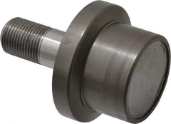 Osborn International - 2" Roller Diam x 1-11/16" Width, 7/8" Stud Diam x 2" Length, Flanged Concentric Stud Load Runner - Steel, 1-1/8" Thread Length, 7/8-14 Thread, 3-11/16" OAL, 1,620 Lb Dynamic Cap - A1 Tooling