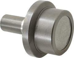 Osborn International - 2-1/2" Roller Diam x 1-11/16" Width, 1" Stud Diam x 2-1/4" Length, Flanged Concentric Stud Load Runner - Steel, 1-1/2" Thread Length, 1-14 Thread, 3-15/16" OAL, 2,270 Lb Dynamic Cap - A1 Tooling