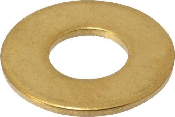 Value Collection - 3/8" Screw, Brass Standard Flat Washer - 0.392" ID x 7/8" OD, 0.062" Thick, Plain Finish - A1 Tooling