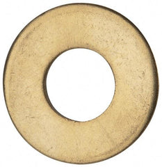 Value Collection - 1/2" Screw, Brass Standard Flat Washer - 0.562" ID x 1-1/4" OD, 0.091" Thick, Plain Finish - A1 Tooling