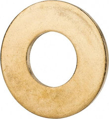 Value Collection - 5/8" Screw, Brass Standard Flat Washer - 0.687" ID x 1-1/2" OD, 0.102" Thick, Plain Finish - A1 Tooling