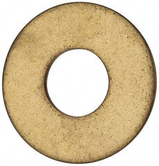 Value Collection - 7/8" Screw, Brass Standard Flat Washer - 0.937" ID x 2-1/4" OD, 0.128" Thick, Plain Finish - A1 Tooling