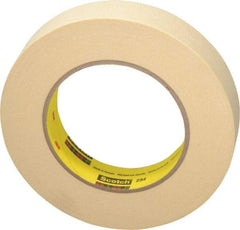 3M - 1" Wide x 60 Yd Long Tan Paper Masking Tape - Series 234, 5.9 mil Thick, 27 In/Lb Tensile Strength - A1 Tooling