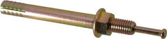 Wej-It - 5/8" Diam, 5/8" Drill, 6" OAL, 1-3/4" Min Embedment Hammer Drive Concrete Anchor - 1018 Iron (Pin)/Steel (Body), Zinc Yellow Dichromate Finish, Hex Nut Head, Hex Drive - A1 Tooling