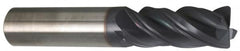 Accupro - 3/8", 4 Flute, Single End, Solid Carbide, 0.03" Corner Radius End Mill - 2-1/2" OAL, 37° Helix, Right Hand Flute, 1/2" LOC, Right Hand Cut - A1 Tooling