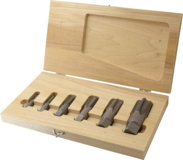 Irwin - 1 - 11-1/2 NPT, 4 & 5 Flute, Bottoming, Plug & Taper, Bright Finish, Carbon Steel Tap Set - Right Hand Cut - A1 Tooling