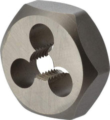 Irwin - 5/16-24 UNF Thread, 1" Hex, Right Hand Thread, Hex Rethreading Die - Carbon Steel - Exact Industrial Supply