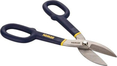 Irwin - 2" Length of Cut, Straight Pattern Tinner's Snip - 10" OAL, Vinyl Handle, 24 AWG Steel Capacity - A1 Tooling