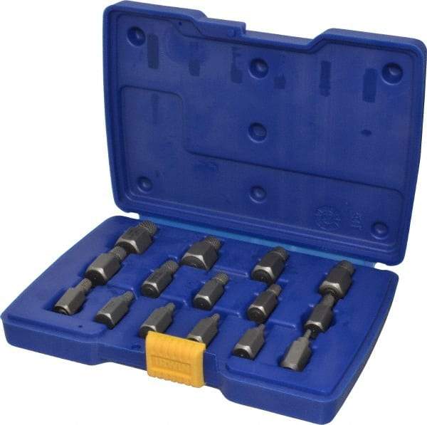 Irwin - 15 Piece Spiral Flute Screw Extractor Set - Screw Range 1/8 to 9/16" - A1 Tooling