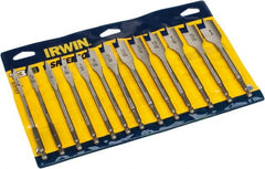 Irwin - 1/4 to 1", High Speed Steel Spade Drill Bit Set - A1 Tooling