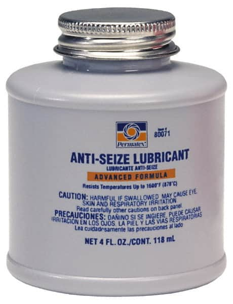 Permatex - 4 oz Bottle General Purpose Anti-Seize Lubricant - Aluminum/Copper/Graphite, 1,600°F - A1 Tooling