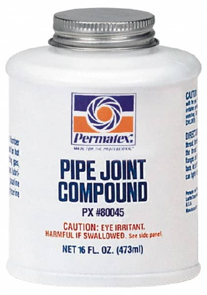 Permatex - 16 oz Brush Top Can Black Pipe Sealant - 400°F Max Working Temp, Seals & Secures Metal Fittings - A1 Tooling