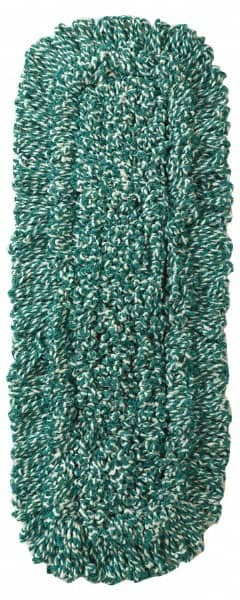 Rubbermaid - 48" Long x 5" Wide Microfiber Dust Mop Head - Slip-On/Slip-Through Backing, Green, Looped Head - A1 Tooling