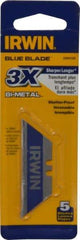 Irwin - 5 Piece Bi-Metal Utility Knife Blade - 2-3/8" OAL - A1 Tooling